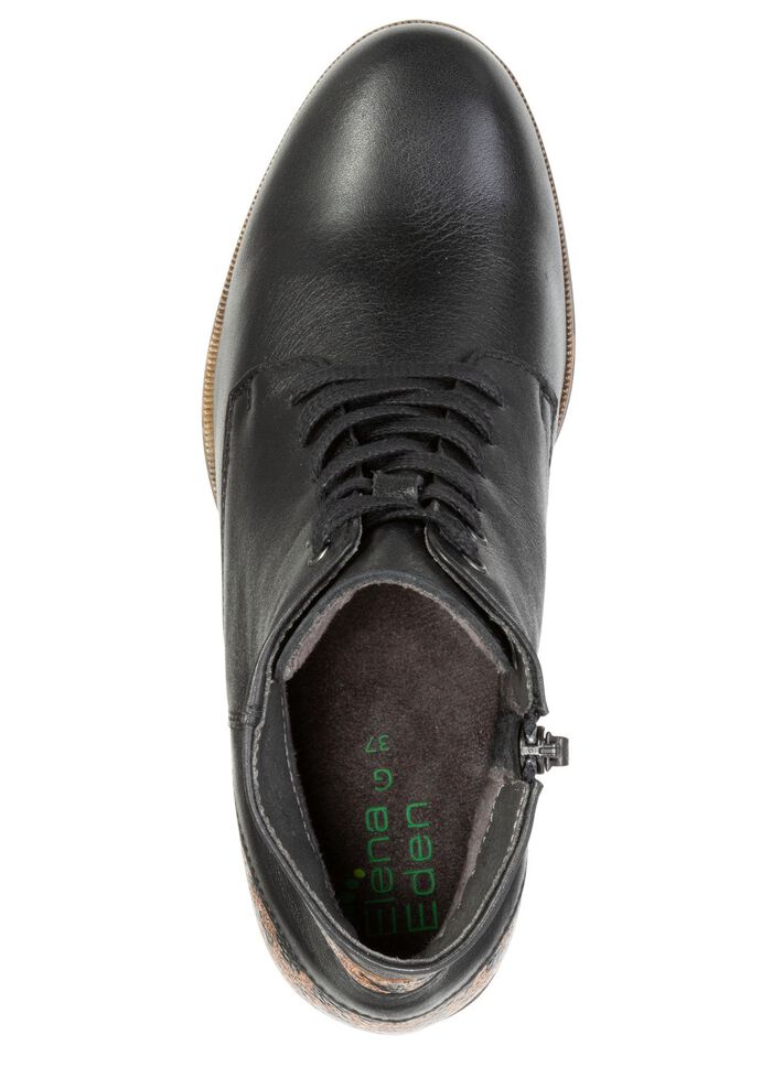 ELENA EDEN, trendige Damen-Stiefeletten, Weite G, mit herausnehmbarem Fussbett SCHWARZ-BRAUN
