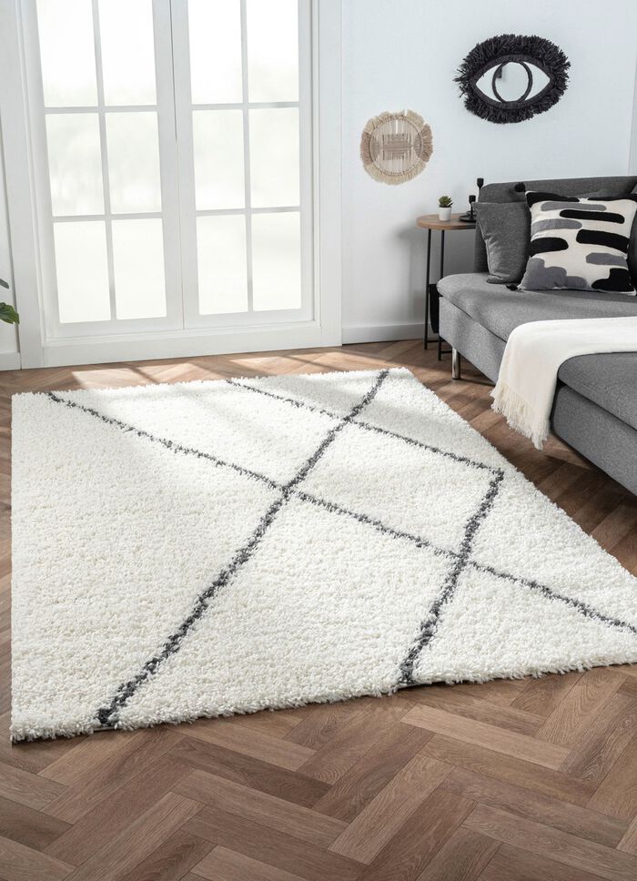 Traumhaft flauschige Shaggy-Brücken, -Galerien und -Teppiche CREME