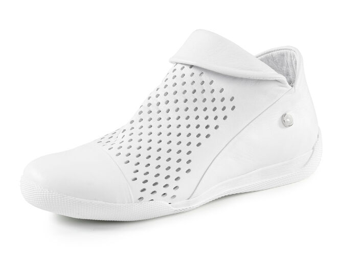 Andrea Conti, sommerliche Damen-Boots, mit herausnehmbarem Fussbett WEISS