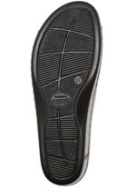 Pantolette mit Leder-Tieffussbett ANTIKBRONZE