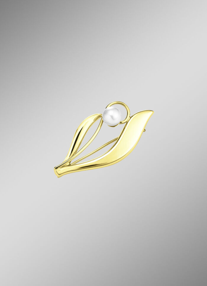 Wundervolle Anstecknadel mit S&uuml;sswasser-Zuchtperle 