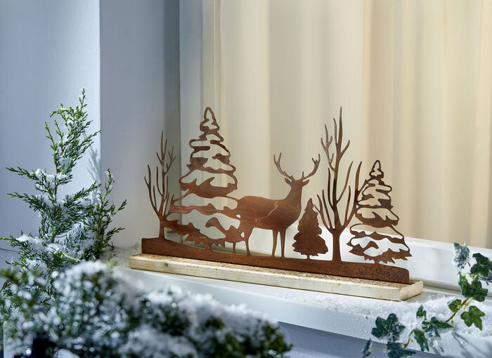 Winterlandschaft Gibacht in edler Rostoptik 