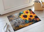 Fussmatte mit Sonnenblumen-Motiv 