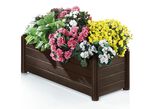 Pflanzkasten aus wetterbeständigem Kunststoff BRAUN