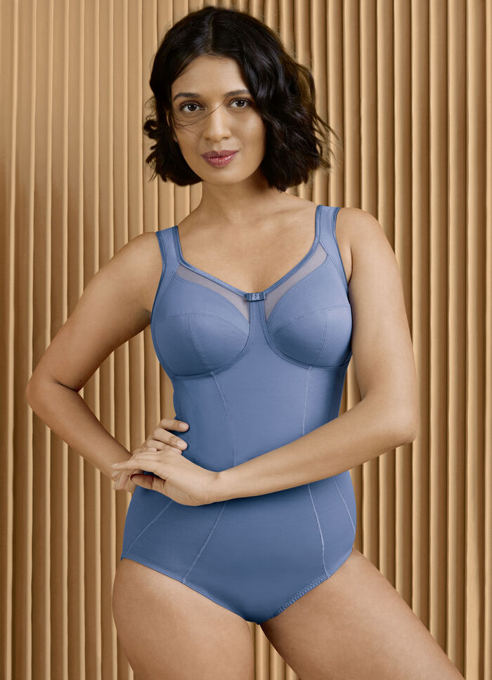 Anita Body mit transparenten Tülleinsätzen JEANSBLAU