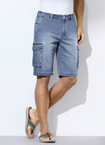 Jeans-Bermudas mit Cargotaschen, 