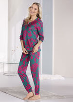 Schlafanzug mit Bündchenabschlüssen  