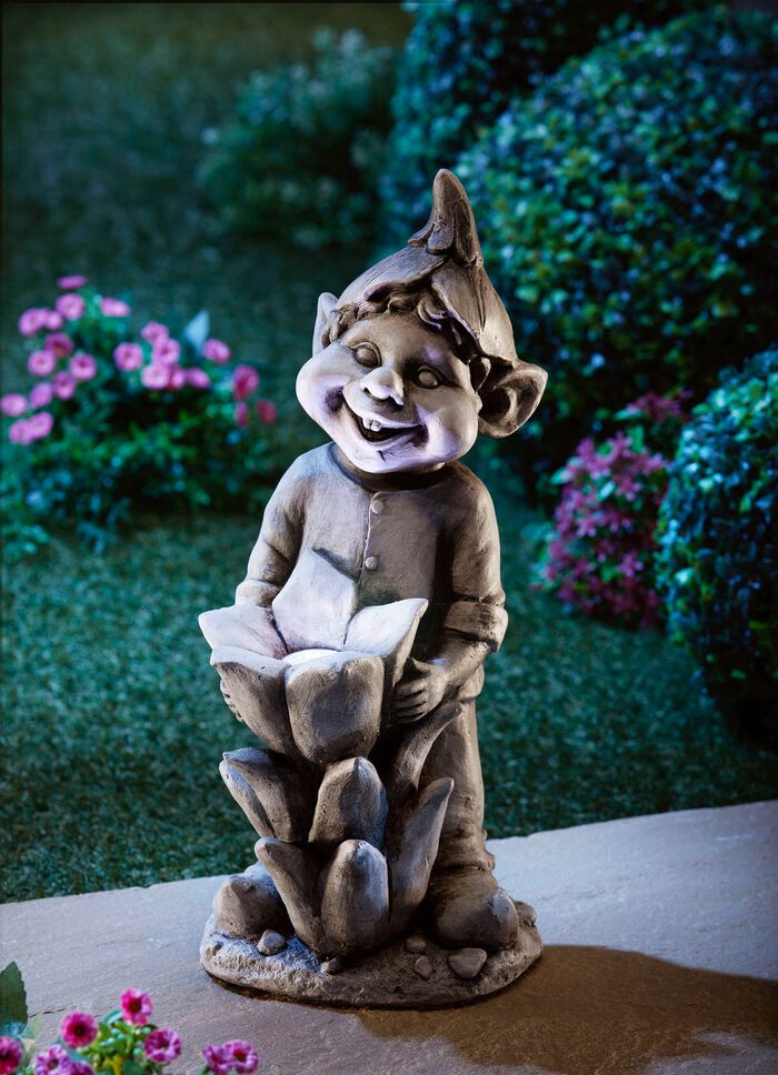 Wichtel mit Solarbl&uuml;te 