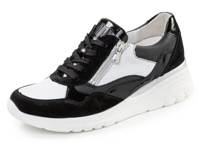 Waldläufer, bequeme Damen-Schnürschuhe, Weite H, mit herausnehmbarem Fussbett 