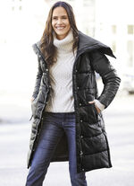 Leder-Steppmantel 2-in-1 von «Jilani» 
