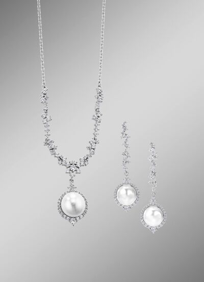 Schmuck-Set mit S&uuml;&szlig;wasser-Zuchtperlen, 2-teilig 