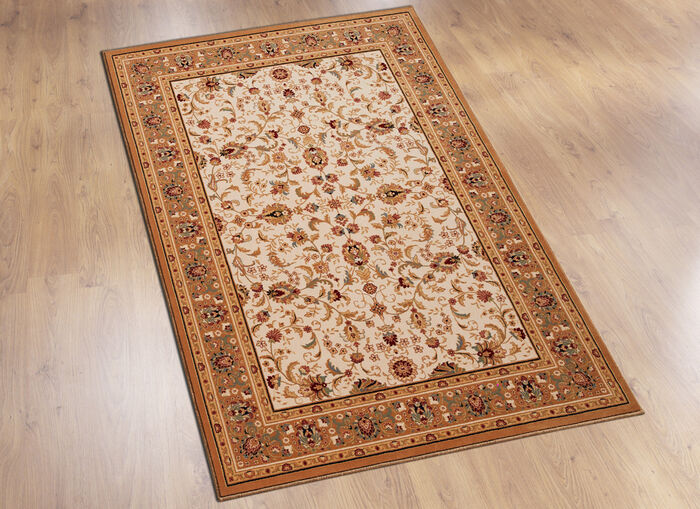 Dicht gewebte Br&uuml;cken und Teppiche aus 100% Schurwolle BEIGE MUSTER