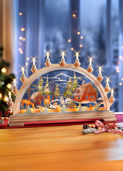 Schwibbogen aus massivem Holz 