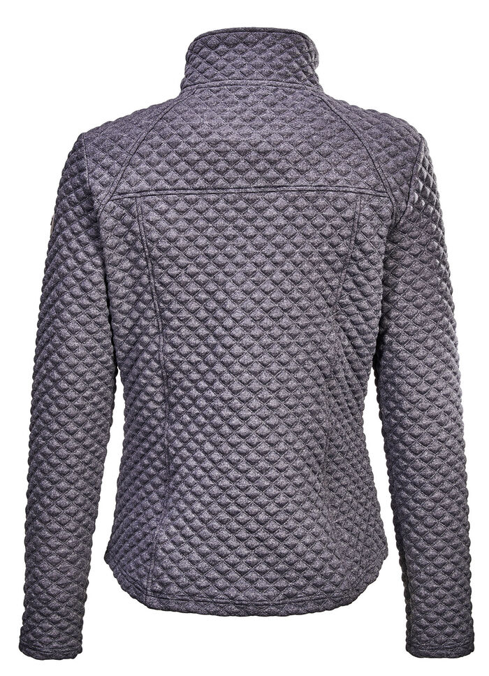 Modische Damen-Stretch-Jacke mit Jaquard-Steppmuster GRAFIT