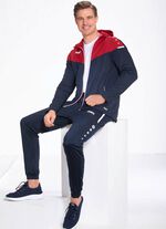 Freizeitanzug von «Jako» in 2 Farben MARINE-DUNKELROT