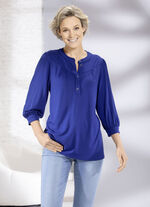 Shirt mit kurzer Knopfleiste in 2 Farben, 