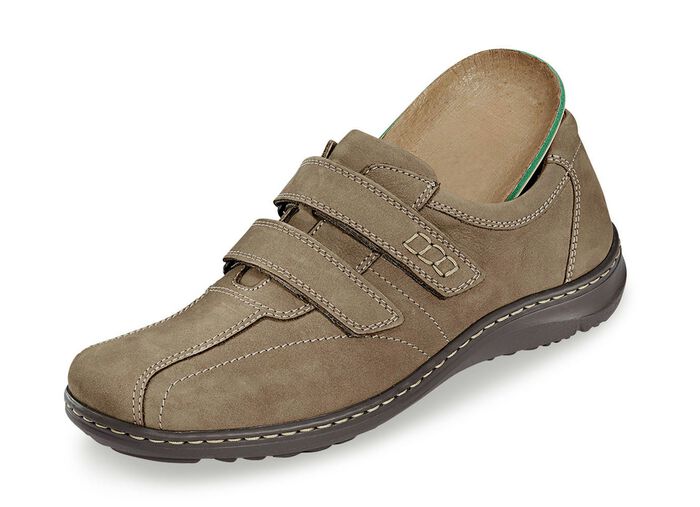 Waldläufer, bequeme Herren-Slipper, Weite H, mit herausnehmbarem Fussbett TABAKBRAUN