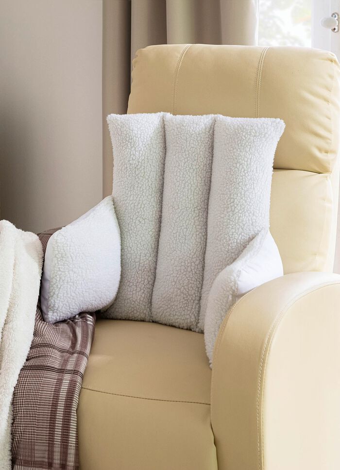 Kuscheliges R&uuml;ckenkissen WEISS