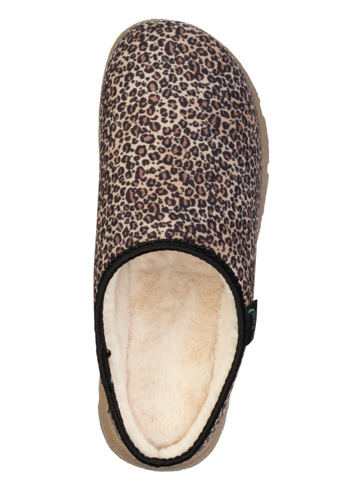 Laurina, modische Damen-Hausschuhe, mit Pl&uuml;sch BRAUN