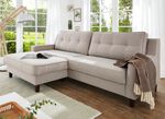 Frei im Raum aufstellbare Polsterecke BEIGE