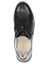 ELENA EDEN, bequeme Damen-Sneaker, Weite G, mit herausnehmbarem Fussbett SCHWARZ-SILBER