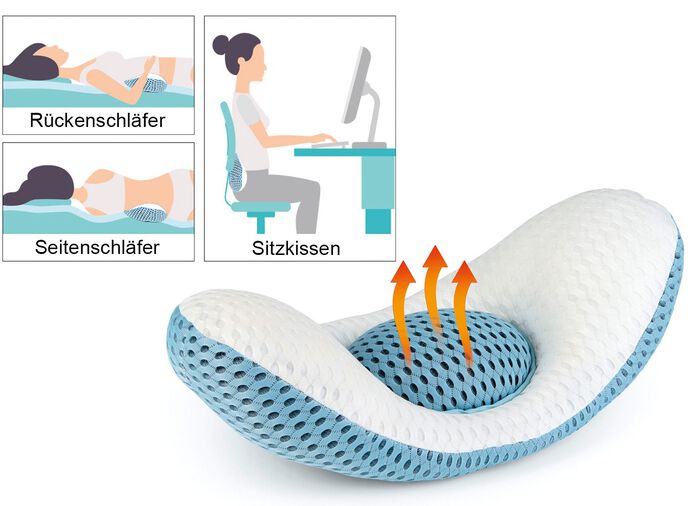 Lendenkissen 5-in-1 mit W&auml;rme- und Massagefunktion 