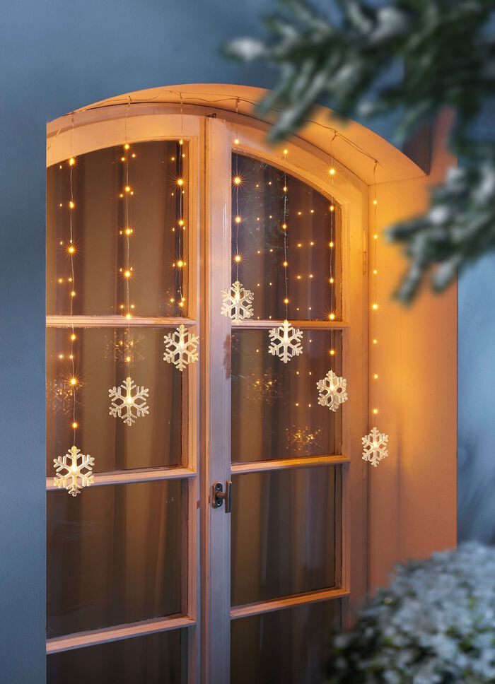LED-Vorhang Schneeflocken 