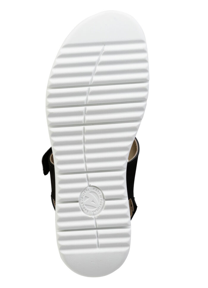 ELENA EDEN, bequeme Damen-Sandalen, Weite H, mit herausnehmbarem Fussbett SCHWARZ