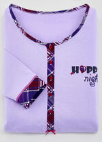 Zweierpack Nachthemden mit platziertem Druck und langer Knopfleiste 