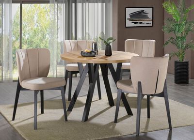 Esszimmerm&ouml;bel Tulip mit Textilbezug 