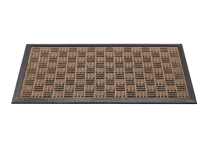 Fussmatte mit rutschhemmender Gummi-Rückseite BEIGE