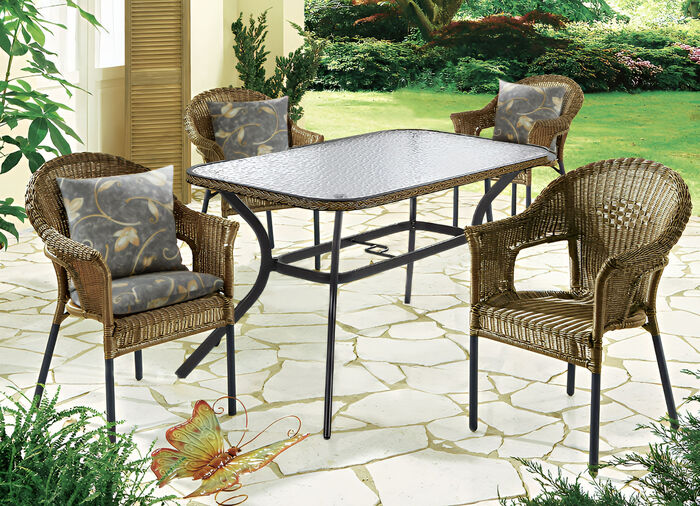 &laquo;Ravenna &raquo;Gartenm&ouml;bel, Set 5 teilig in verschiedenen Ausf&uuml;hrungen BRAUN