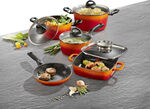 STONELINE® Kochtopf-Set, 15-teilig ORANGE