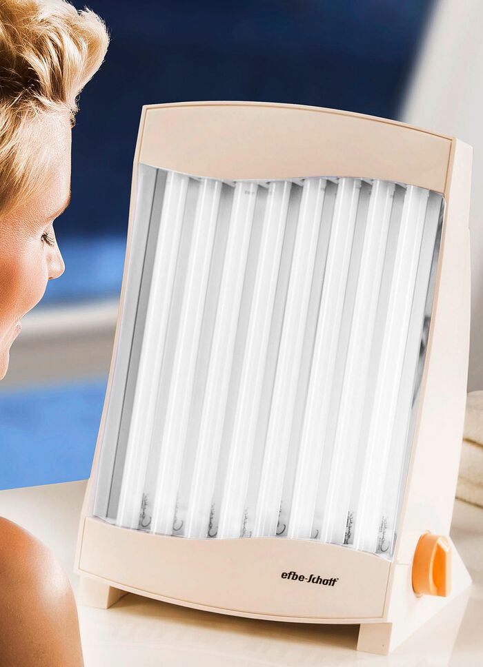 Gesichtssolarium f&uuml;r eine angenehme Br&auml;unung PFIRSICH-WEISS