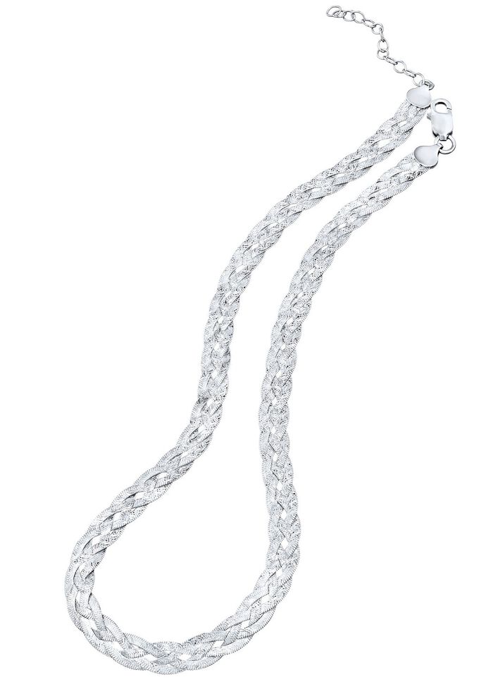 Diamantierte Zopf-Geflechtkette 