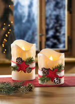 LED-Kerzen, 2er-Set, mit Flackereffekt 