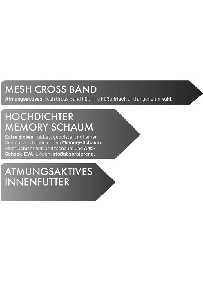 Relax-Cross Slipper f&uuml;r drinnen und draussen SCHWARZ