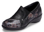 ELENA EDEN, bequeme Damen-Slipper, Weite H, mit herausnehmbarem Fussbett SCHWARZ