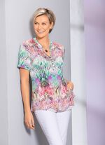 Shirt-Tunika mit Schlingenknopfverschluss 