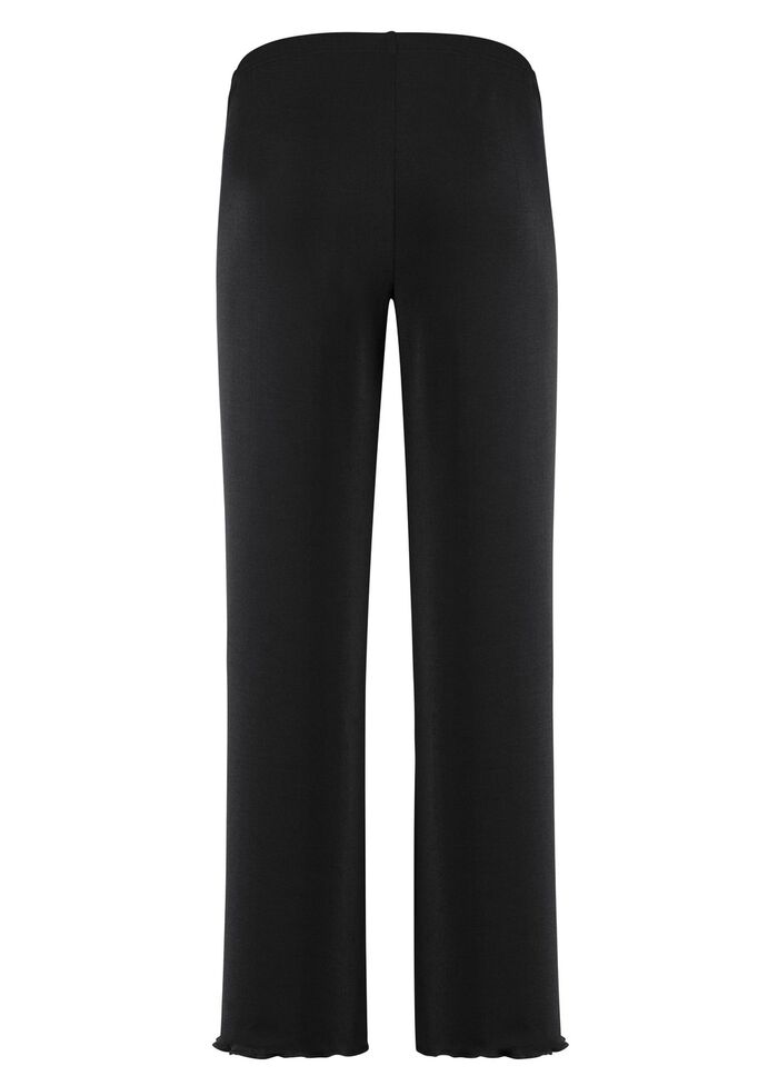 Weich fliessende, 7/8-lange Hose SCHWARZ