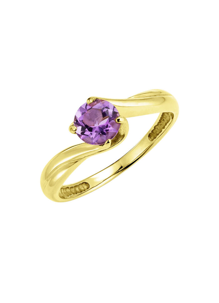 Erstklassiger Damenring mit echtem Amethyst 