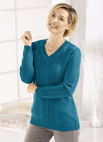 Pullover mit Schurwolle PETROL