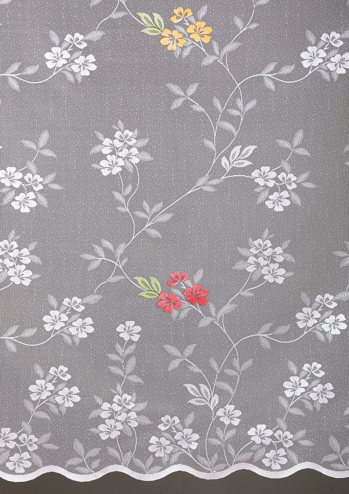 Blumenfenster-Vorhang mit Universalschienenband MULTICOLOR