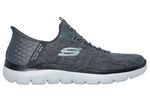 SKECHERS, Herren-Sneaker, mit geformter Slip-Ins Fersenplatte ANTHRAZIT