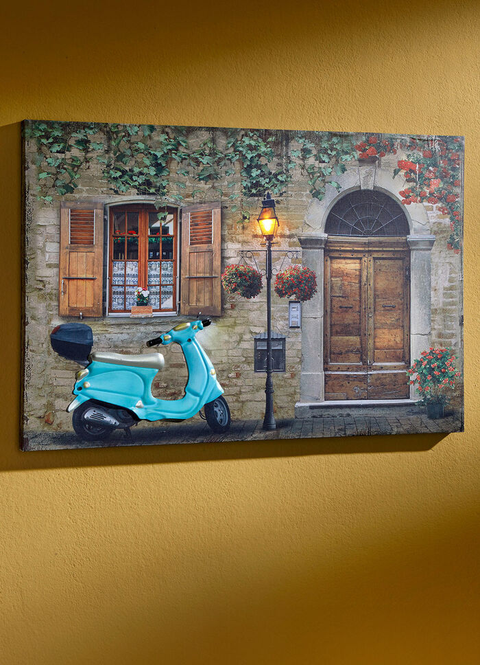 LED-Wandbild mit Metallapplikationen 