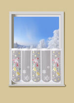 Kurzvorhang Glöckchen mit Stangendurchzug BUNT