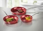 Ceraflon Pfannen-Set, 3-teilig, mit Diamant-Antihaft-Versiegelung ROT