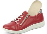 Schnürschuh mit praktischem Seitenreissverschluss ROT