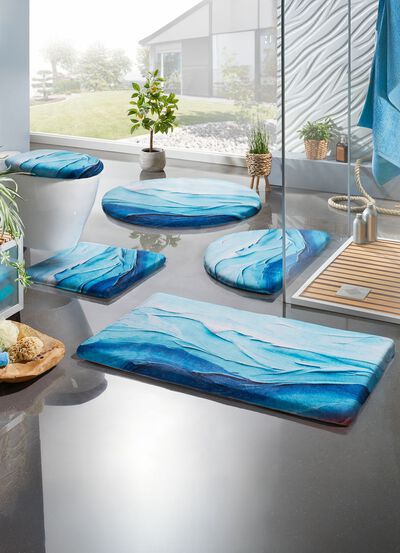 Badteppiche rutschhemmender R&uuml;ckseite 