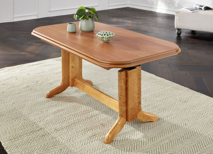 Couchtisch mit Gestell aus massivem Buchenholz ERLE